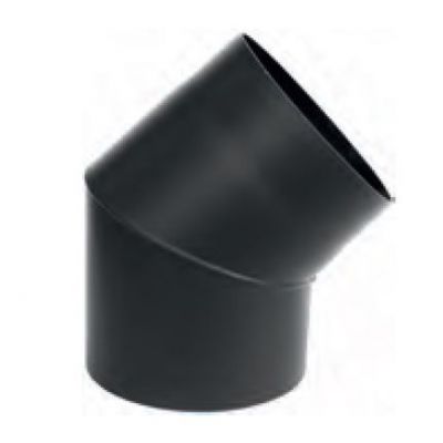 Kolano nastawne czarne 45* gr. 2mm 