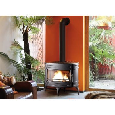 Piec wolnostojący 12 kW MANDOR antracyt