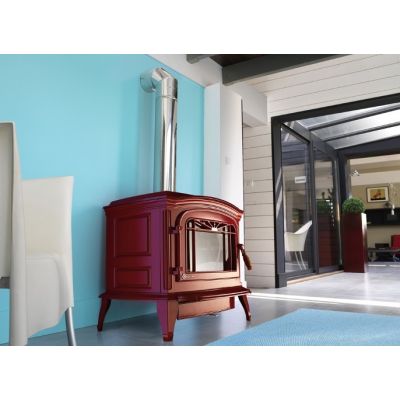 Piec wolnostojący 12 kW BRADFORD czerwona emalia
