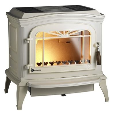 Piec wolnostojący 12 kW BRADFORD kremowa emalia