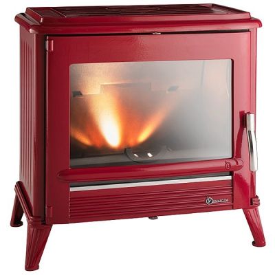 Piec wolnostojący 12 kW MODENA czerwona emalia