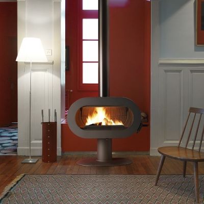 Piec wolnostojący 10 kW FIFTY antracyt