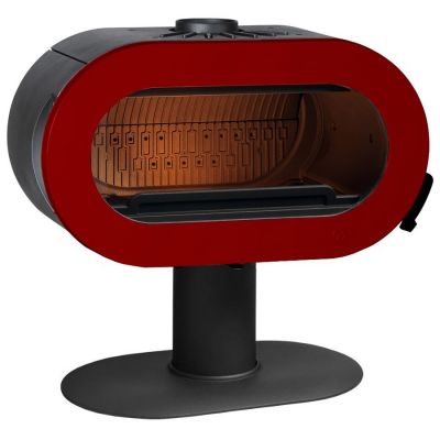 Piec wolnostojący 10 kW FIFTY czerwona emalia