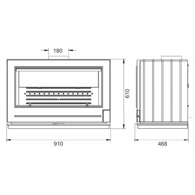 Piec wolnostojący 14 kW PRESTON antracyt