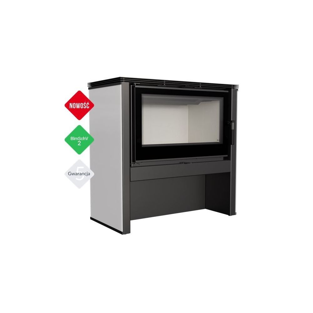 Wkład kominkowy 12 kW JUNO panel biały