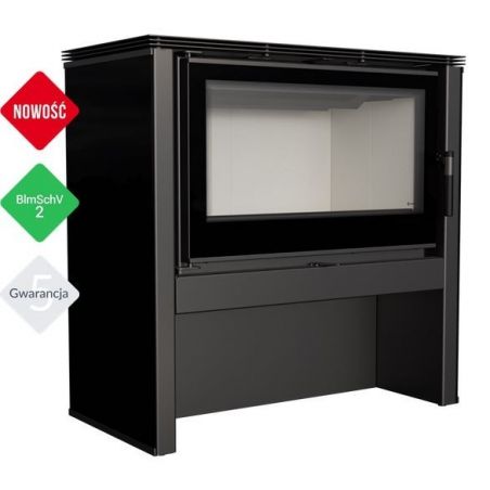 Wkład kominkowy 12 kW JUNO panel czarny