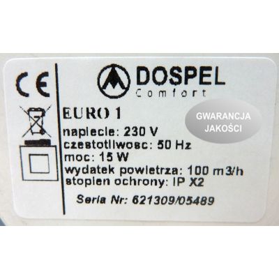 Wentylator kanałowy EURO standard DOSPEL