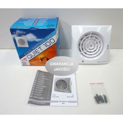 Wentylator osiowy QUIET TH timer + higrostat VENTS