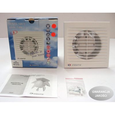 Wentylator osiowy STH wyłącznik czasowy + higrostat VENTS