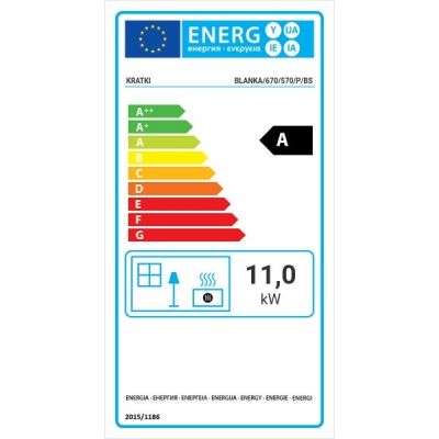 Wkład kominkowy 11 kW BLANKA 670/570 prawy BS (szyby łączone bez szprosu)