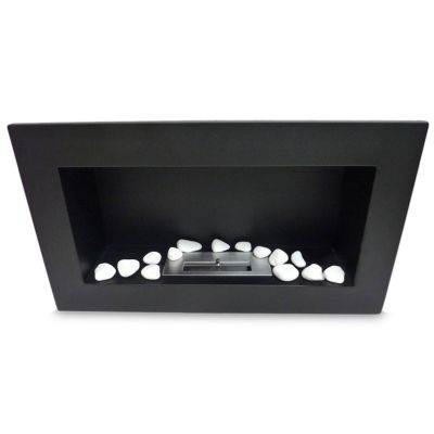 Biokominek GOLF CZARNY Z SZYBĄ  648x374mm