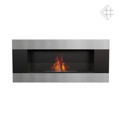 Biokominek DELTA 2 czarny HORIZONTAL z szybą 400x900
