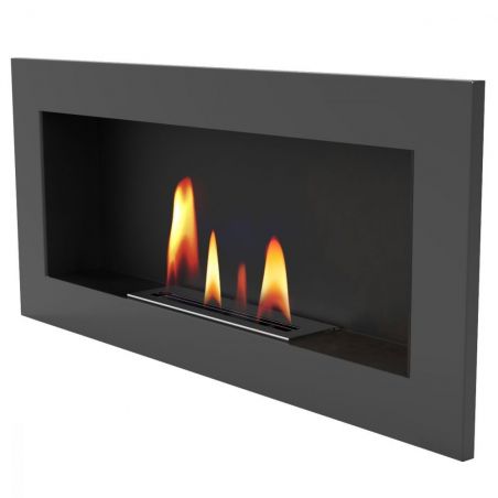 Biokominek 906x403 mm czarny box