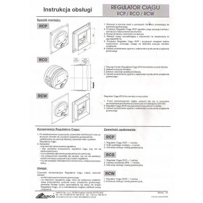 Regulator ciągu z redukcją fi 150/130 mm