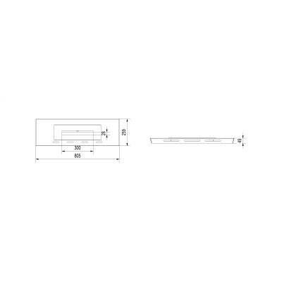 Biowkładka do wkładu kominkowego - MILA 805x259mm