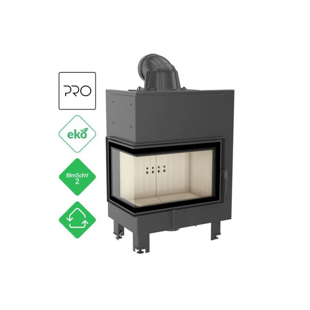 Wkład kominkowy 10 kW MBM L BS lewy (szyby łączone bez szprosa)