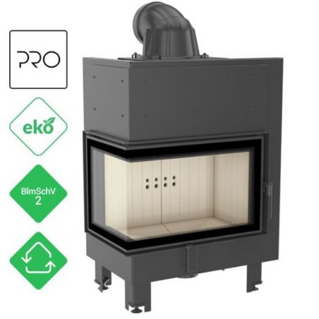 Wkład kominkowy 10 kW MBM L BS lewy (szyby łączone bez szprosa)