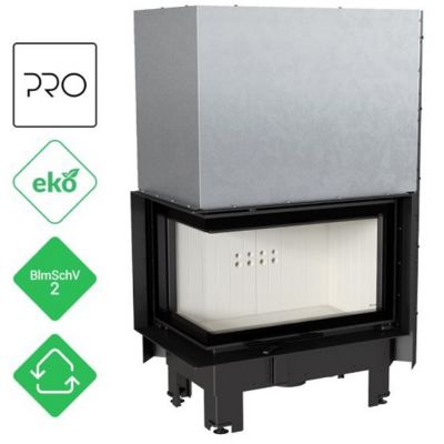 Wkład kominkowy 10 kW MBM L BS G lewy, gilotyna (szyby łączone bez szprosa)