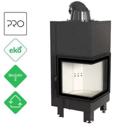 Wkład kominkowy 12 kW MBN P BS prawy (szyby łączone bez szprosa)
