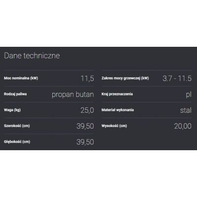 Palenisko gazowe AQF 01