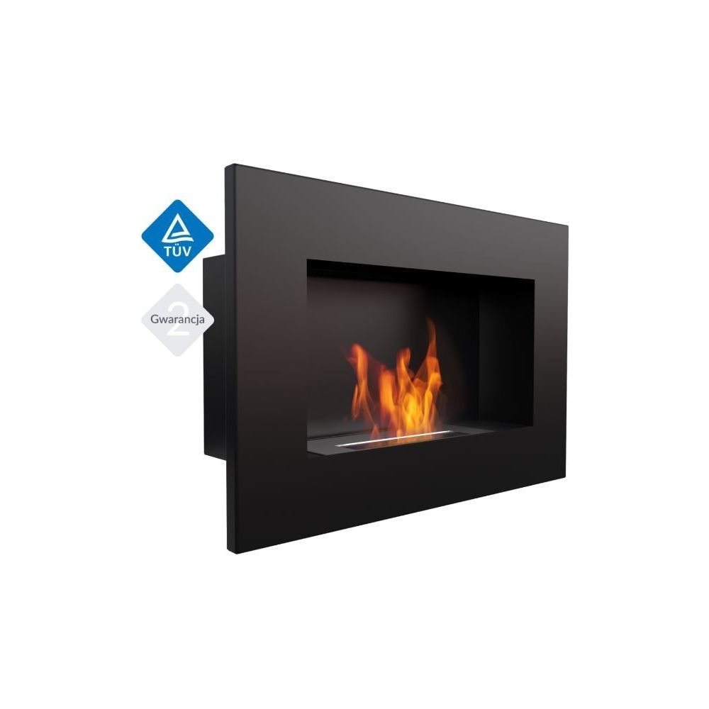 Biokominek DELTA czarny 400x600 z biopojemnikiem TÜV