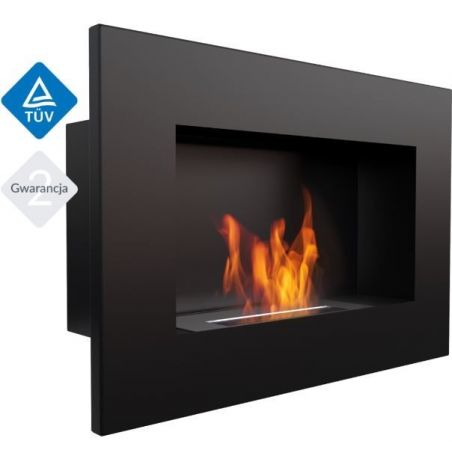 Biokominek DELTA czarny 400x600 z biopojemnikiem TÜV