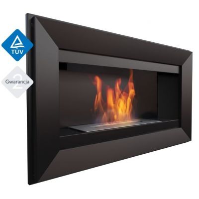 Biokominek CHARLIE 880x510 mm czarny z biopojemnikiem TÜV