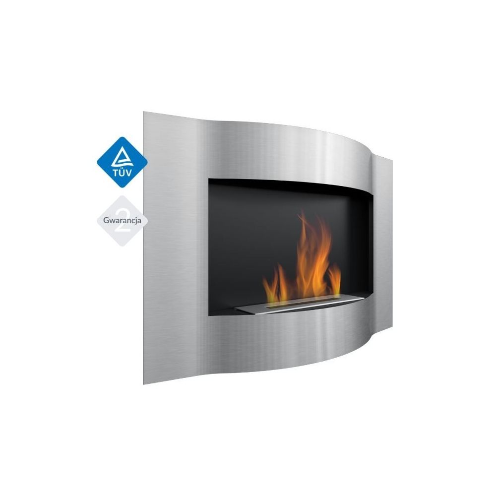 Biokominek LIMA szlifowany 1000x700mm z biopojemnikiem TÜV