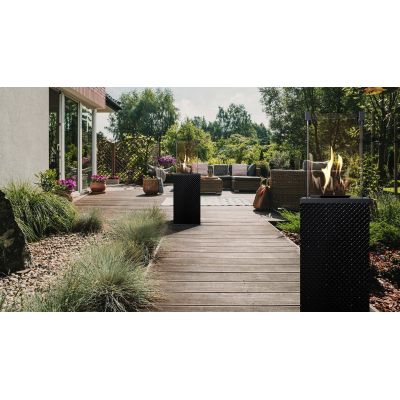 Ogrzewacz gazowy wolnostojący PATIO MINI szkło/czarny - pikowany - sterowanie manualne