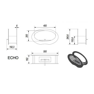Biokominek ECHO biały
