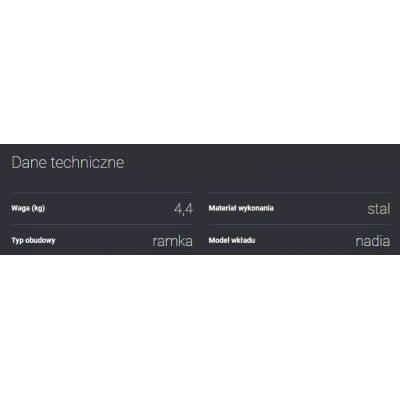 Ramka stalowa BLENDA do wkładów NADIA 13 (standard)