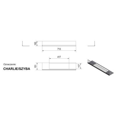 PPrzeszklenie do biokominka CHARLE szyba + podstawa