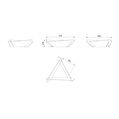 Palenisko ogrodowe TRIANGLE mobilne ognisko grill