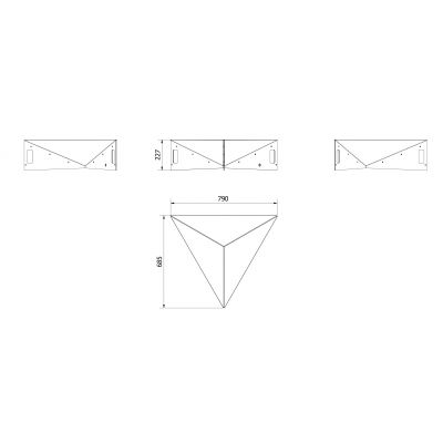 Palenisko ogrodowe PYRAMID mobilne ognisko grill