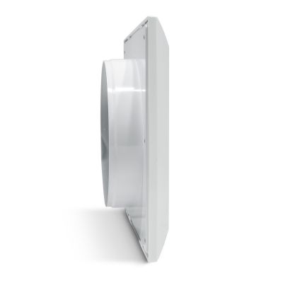 Kratka wentylacyjna 14x14 fi 100/125 z żaluzją i siatką Flat