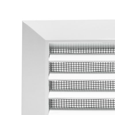 Kratka wentylacyjna 14x14 fi 100/125 z żaluzją i siatką Flat
