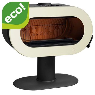 Piec wolnostojący 10 kW FIFTY kremowa emalia