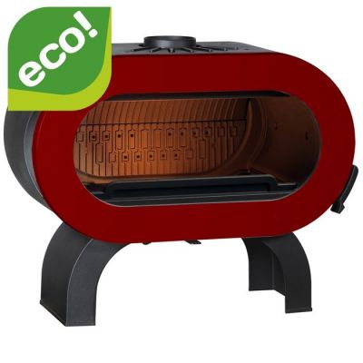 Piec wolnostojący 10 kW FIFTY ARCHE czerwona emalia