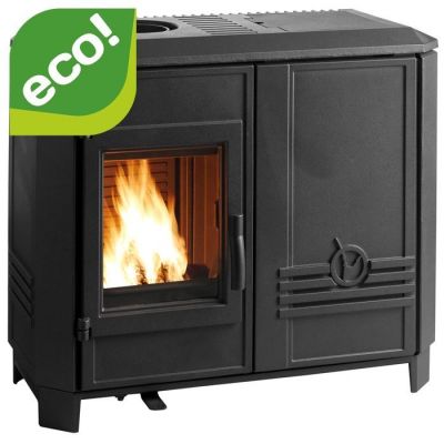 Piec wolnostojący opalany peletem i drewnem 7 kW CAROLO-MIX antracyt
