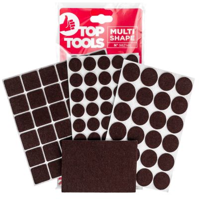 Podkładki filcowe samoprzylepne MULTI SHAPE 106szt. brązowe