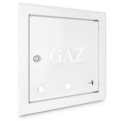 Drzwiczki gazowe GAZ białe z kluczem