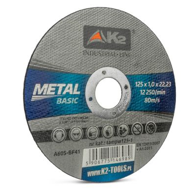 Tarcza do cięcia metalu 125 x 1,0mm METAL BASIC K2