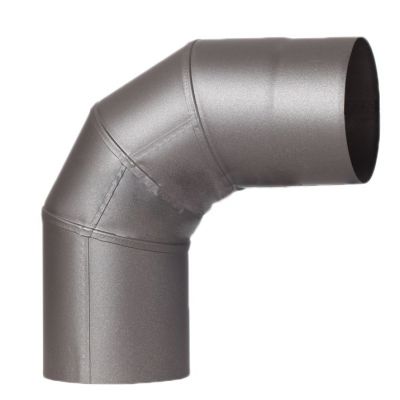 Kolano stałe szare z blachy czarnej 90* gr. 0,6 mm
