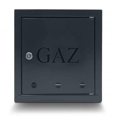 Skrzynka Szafka Gazowa 60x60x25 antracyt bez pleców