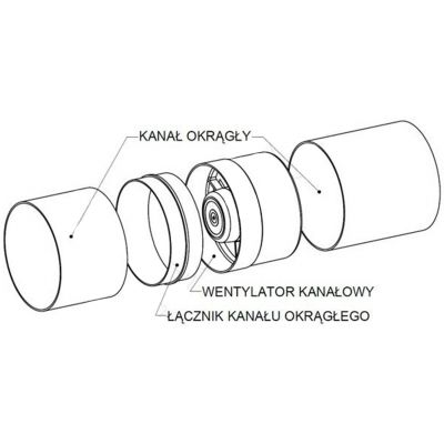 Wentylator kanałowy WKA z wyłącznikiem czasowym (timer)