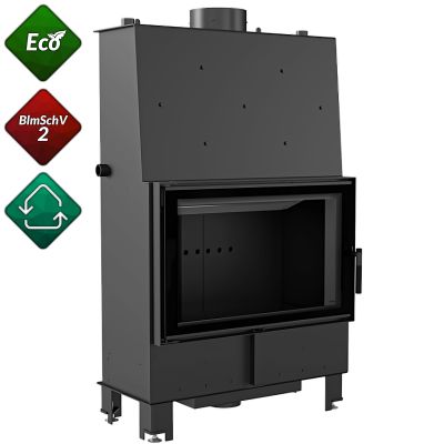 Wkład kominkowy 16 kW LUCY 16 BLACK Płaszcz wodny