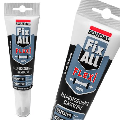 Klej uszczelniacz super elastyczny polimerowy biały FIX ALL SOUDAL 125ml