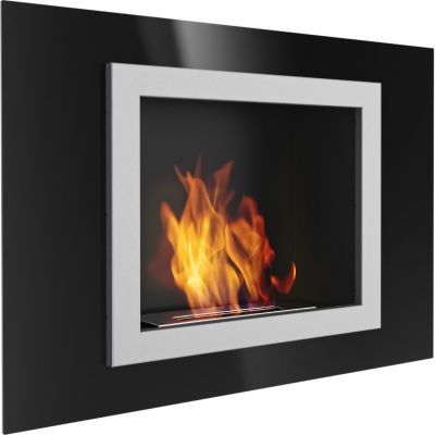 Biokominek OSCAR 900x630 mm czarny z biopojemnikiem TÜV