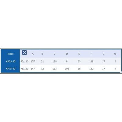 Zakończenie kanału płaskiego 55x110 KP55-30 biel
