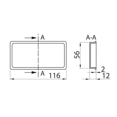 Zakończenie kanału  PVC 120x60mm 